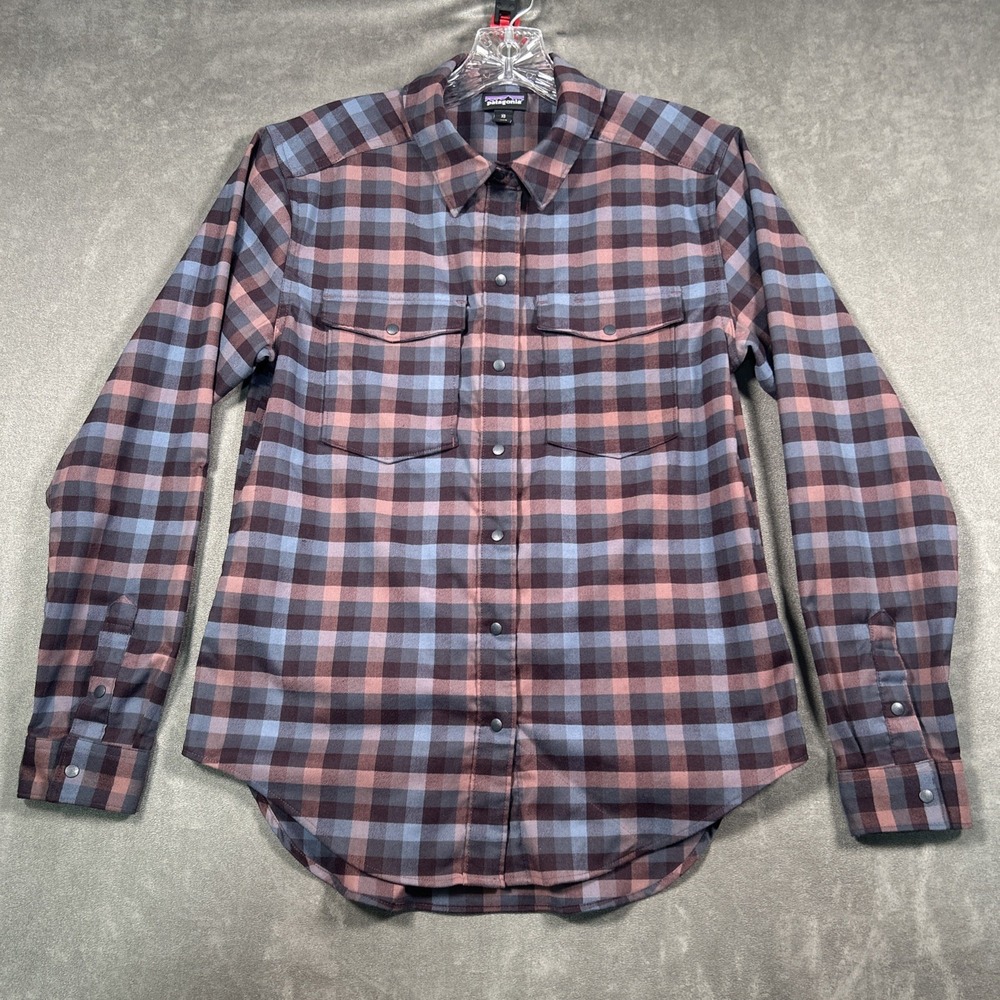 Patagonia Womens Canyonite Flannel Shirt Plaid Snap Button XS